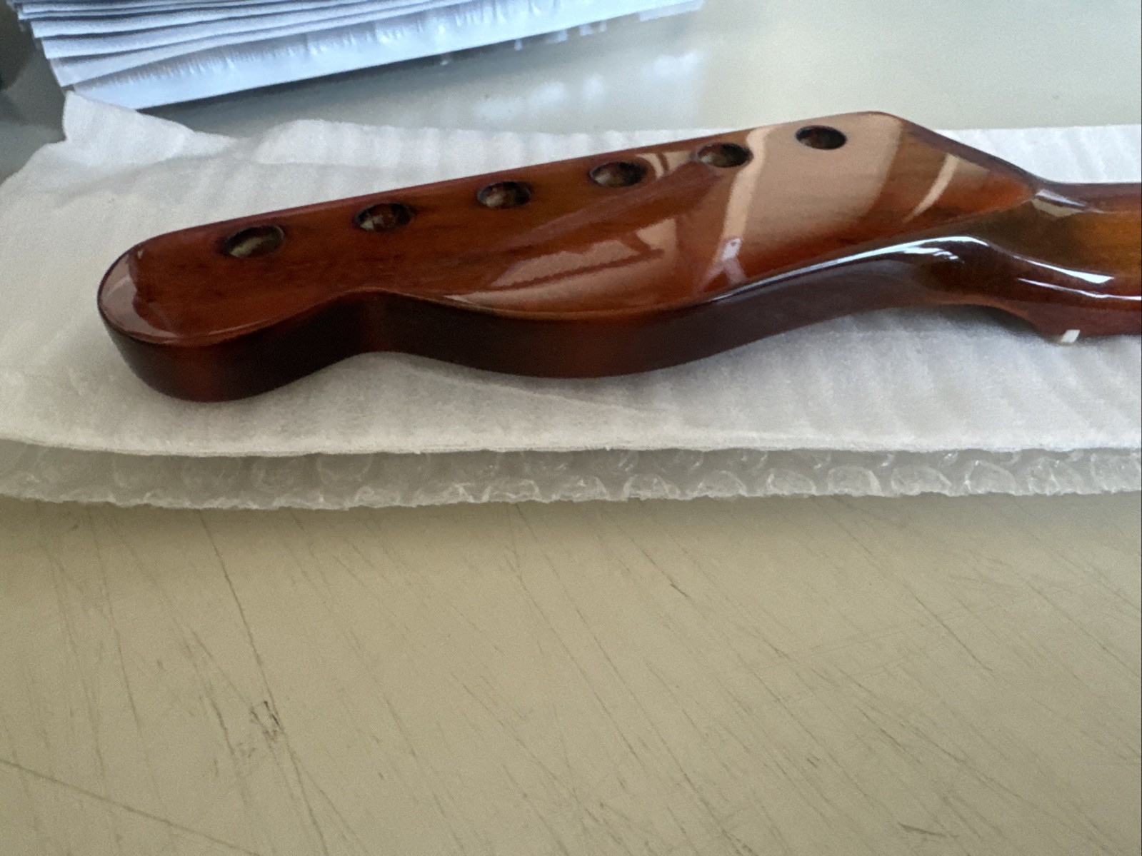 RuiJOIWAT Vintage 21 Frets Telecaster Guitar Neck - Red Wood Glossy