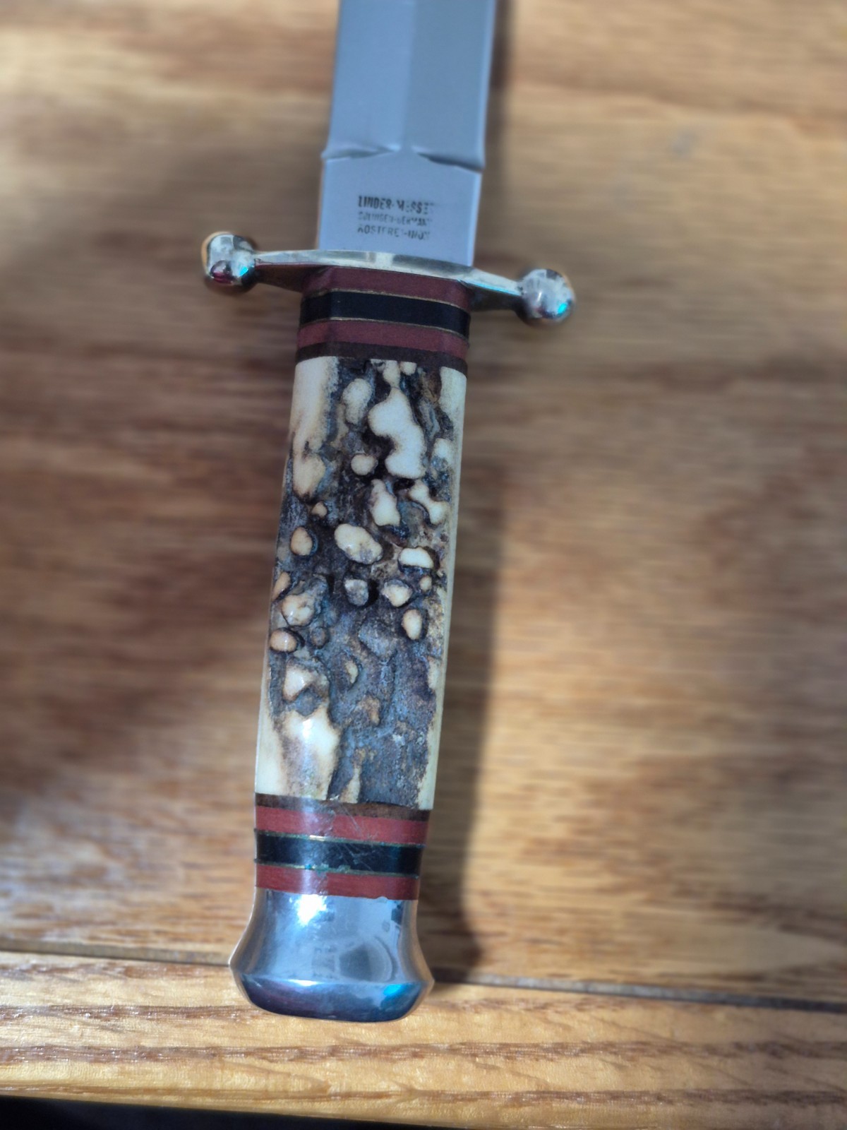 Vintage SOLINGEN Linder-Messer - Stag Horn Handle dual edge knife