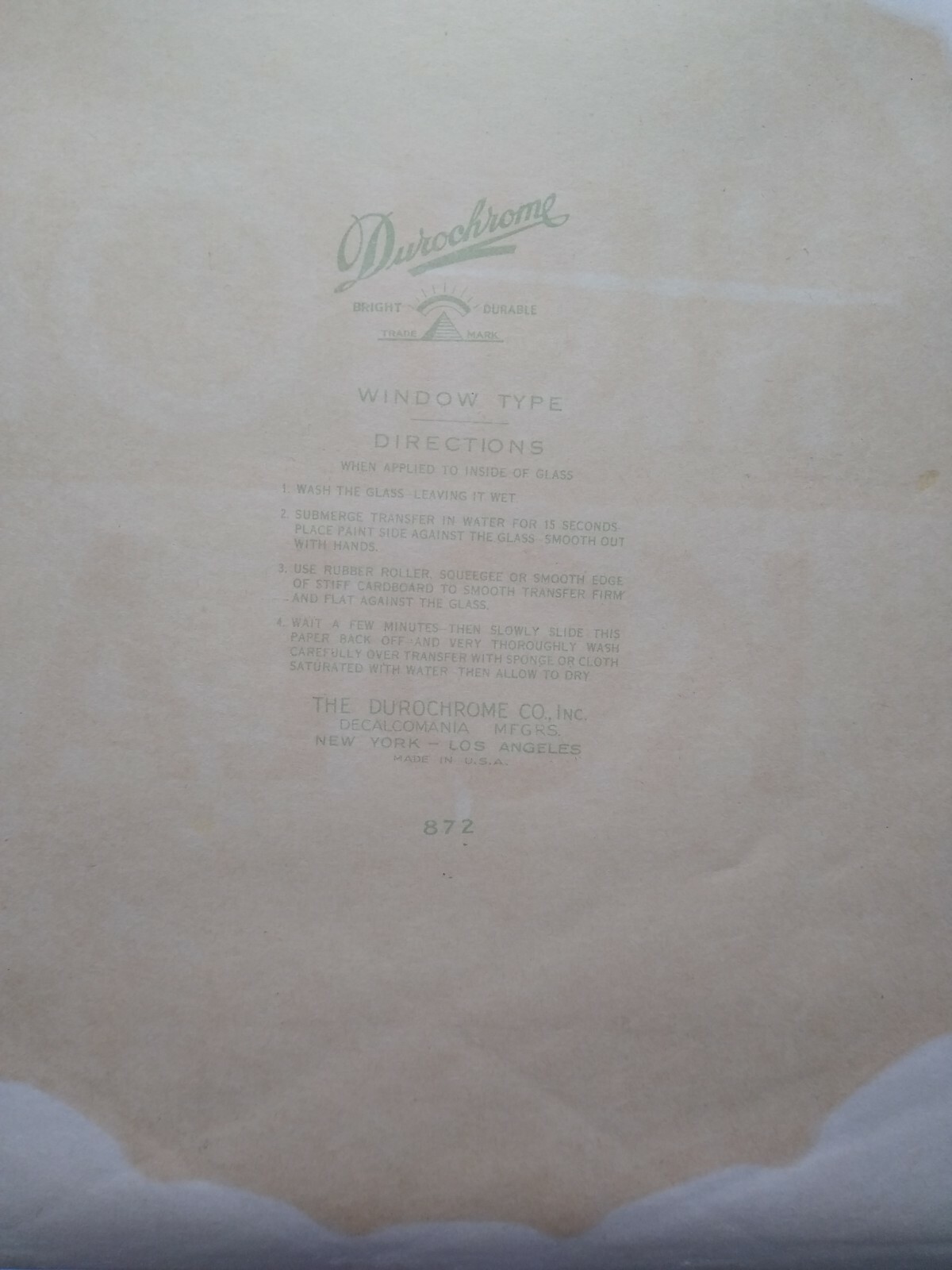 Nichol Kola Soda Window Decal Sign 1940 Original Cola Bottle Cap NOS Original