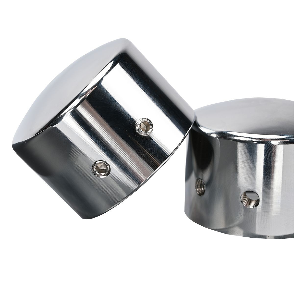 Chrome Front Axle Cap Nut Cover For Harley Softail Dyna Touring Street Glide AB