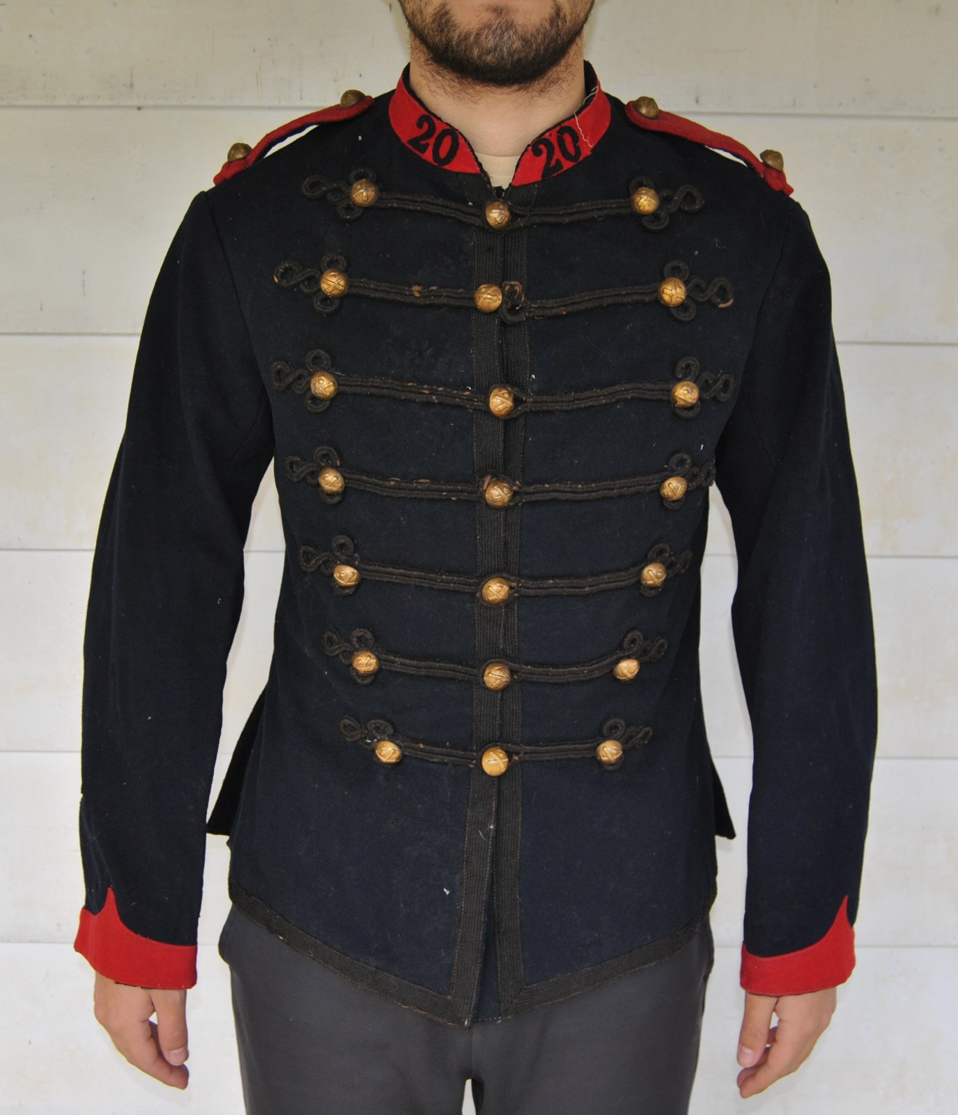 Model 1872 French Dolman 20th Artillery Regiment 20e régiment d'artillerie