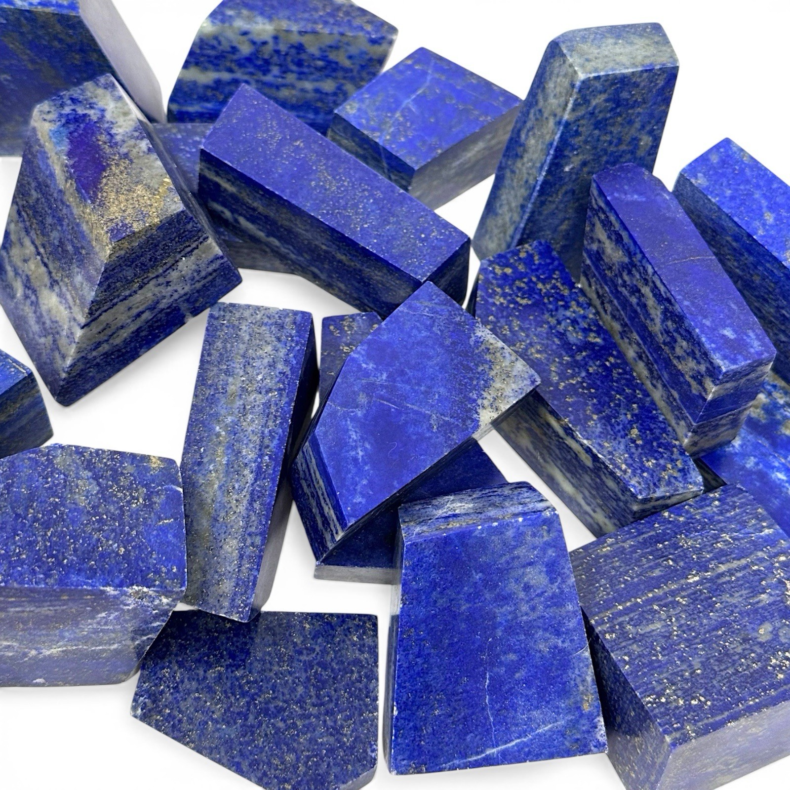 4Lbs Lapis Lazuli Stone Lapidary Wholesale Lot Of 21pcs