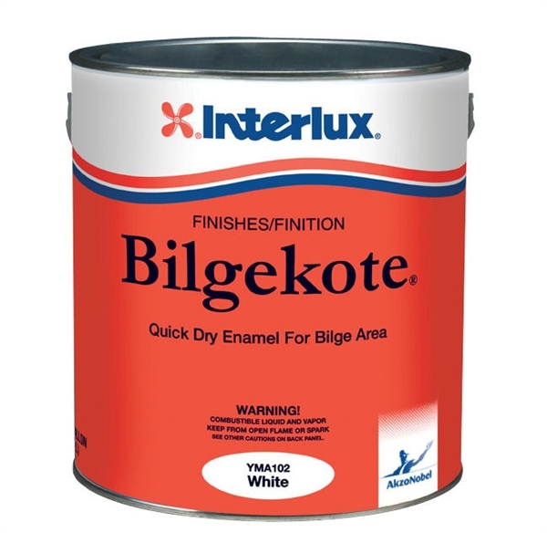 Interlux Bilgekote Enamel Marine Boat Bilge Bulkhead Paint White Quart YMA102Q
