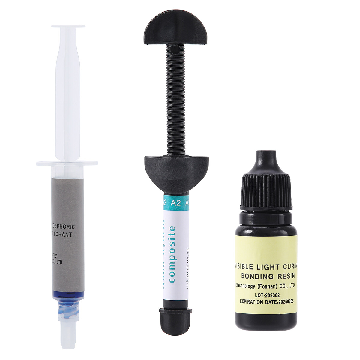 Dental Light Cure Bonding Adhesive/37% Acid Etching Gel/Composite Resin A1-A3