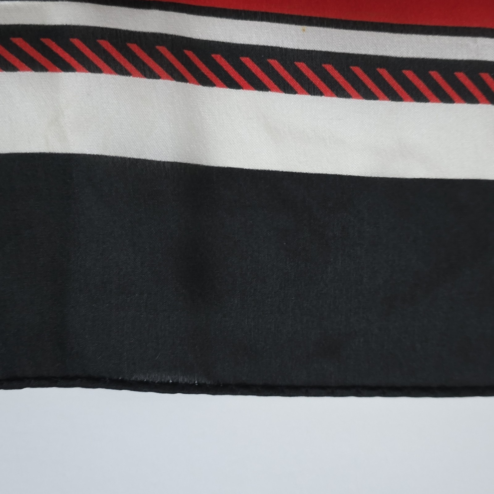 Vintage Bill Blass Scarf Silk Mod Red Black White Geometric 27x27.5 Inches