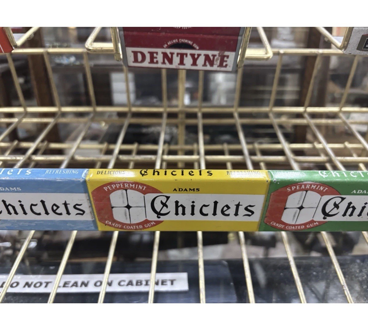 NOS 1960’s Chiclets Chewing Gum Metal Sign Store Display Rack Advertising 60’s
