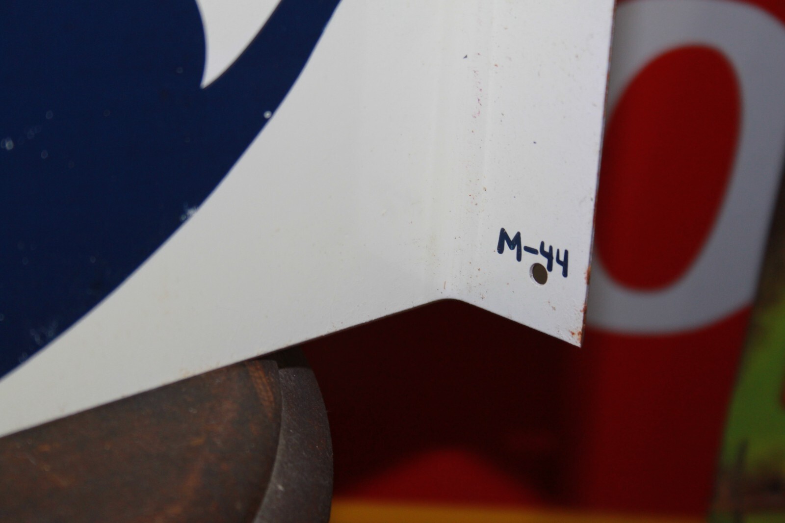 SCARCE 1944 PEPSI COLA SODA POP 2-SIDED PAINTED METAL FLANGE DEALER SIGN COKE