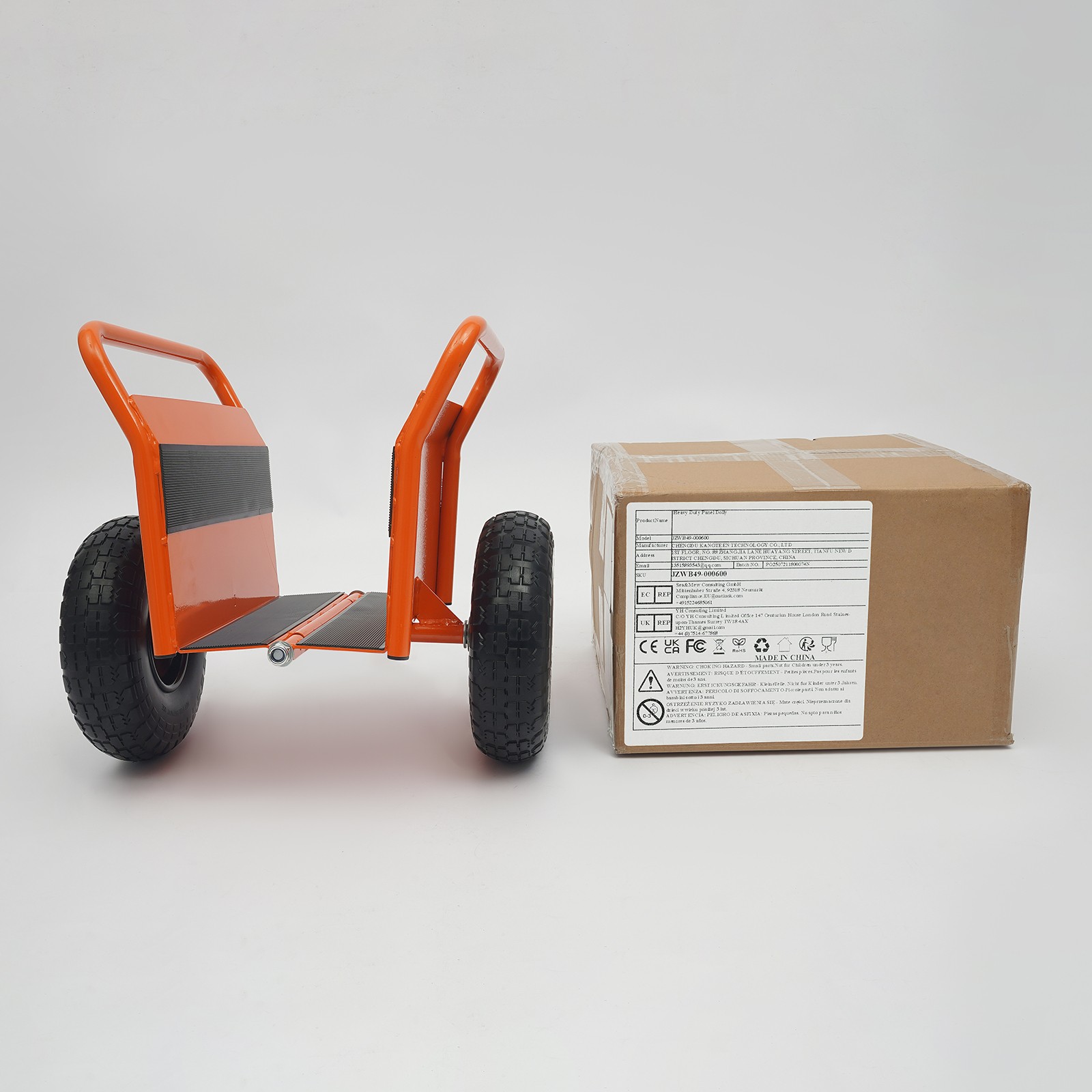 Slab Dolly, Heavy Duty Panel Dolly Cart, Panel Dolly with 10-Inch Tires