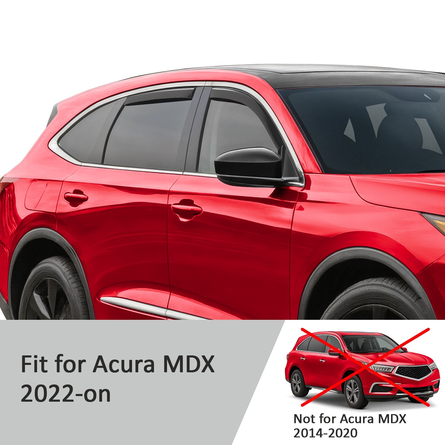 Rain Guards Vent Visors Shade for 2022-2026 Acura MDX