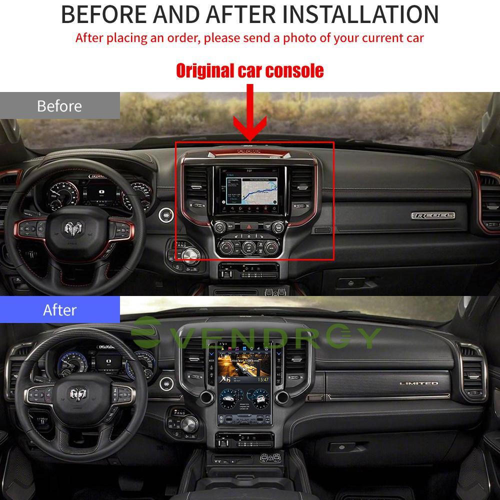 12.1"For Dodge RAM 1500 2500 3500 Car GPS Navigation Headunit Radio Stereo 4+64G