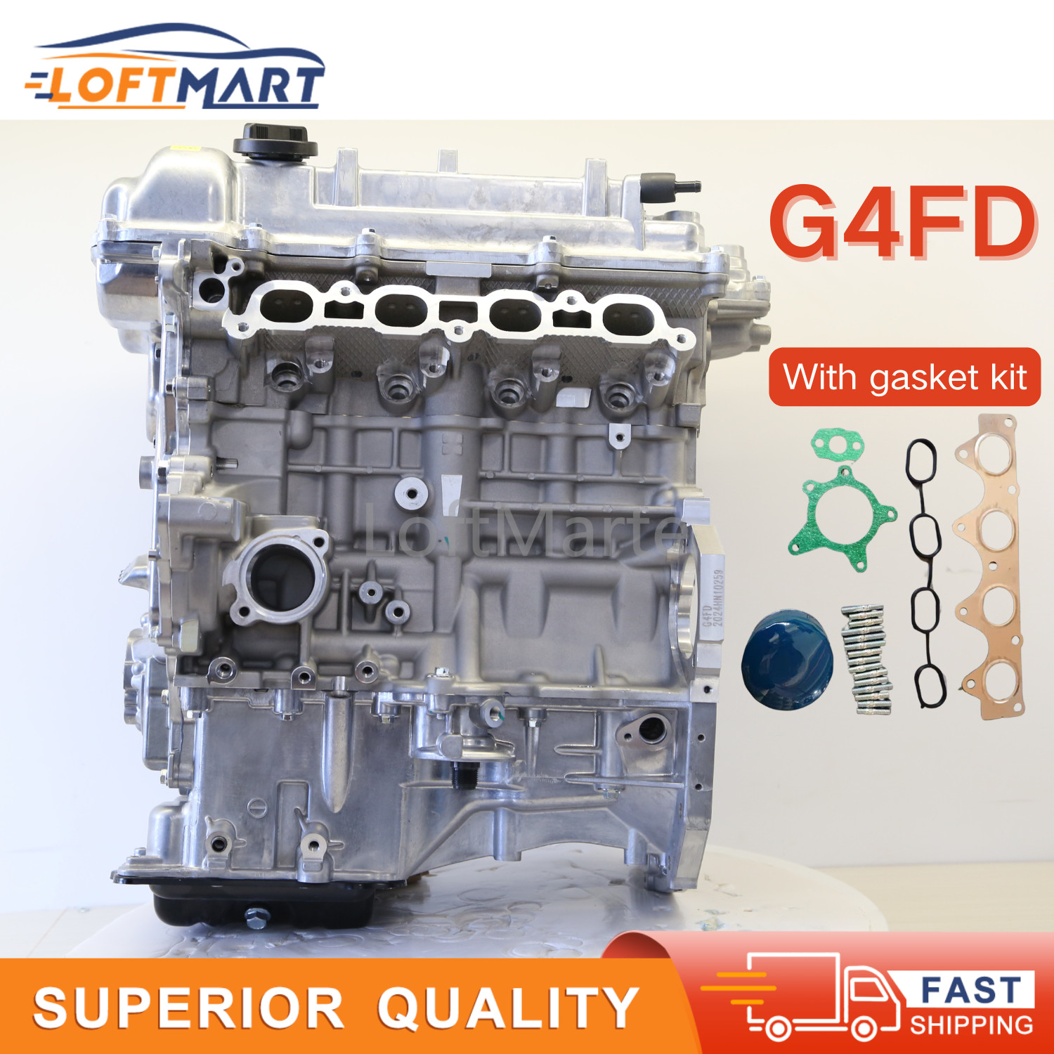 G4FD 1.6L Engine Assy Long Block 1591CC GAS For Hyundai Kia Rio Soul 2012-2019