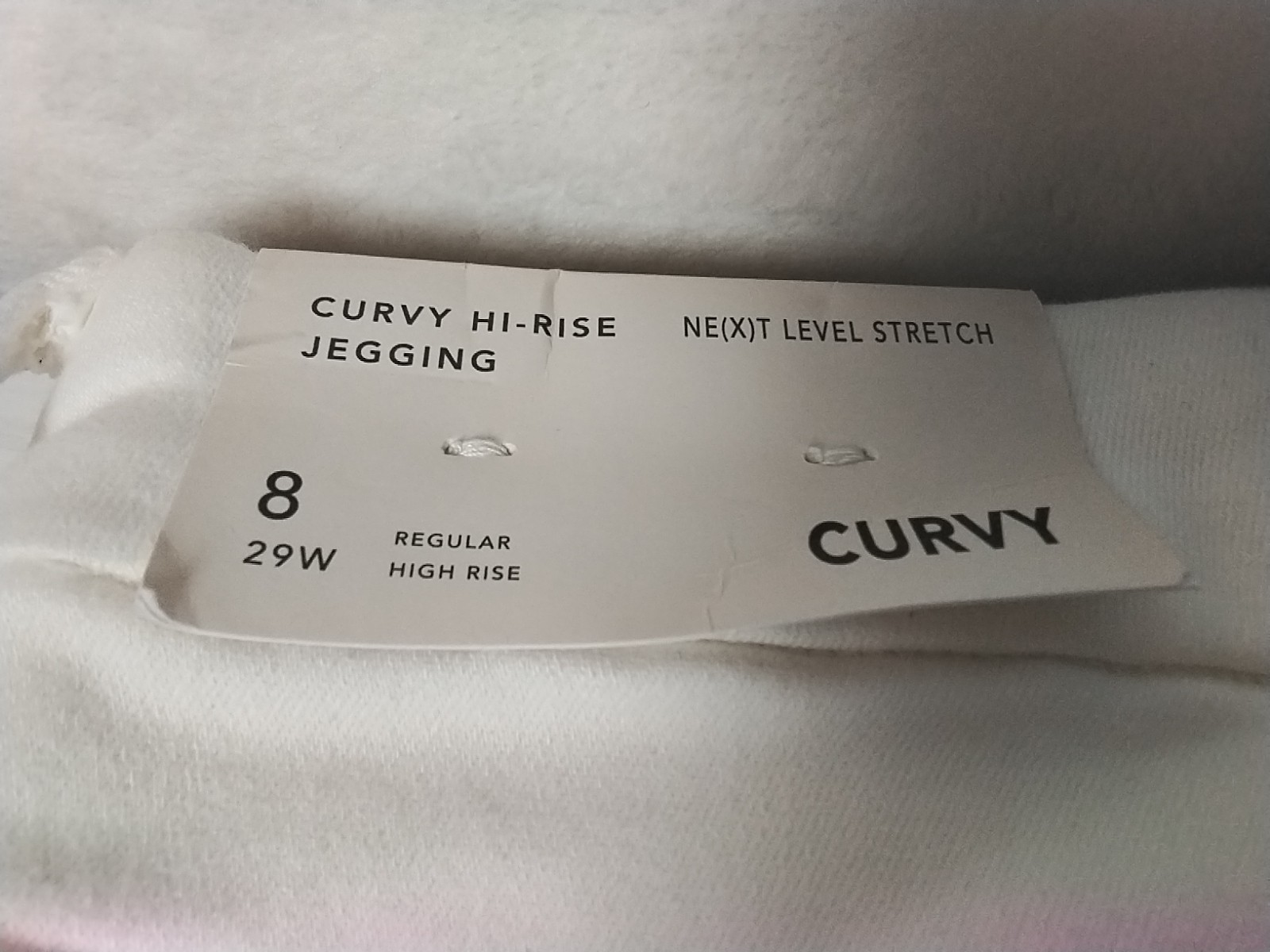 NWT AE American Eagle Women's Sz 8 White Curvy High-Rise Stretch Jeggings