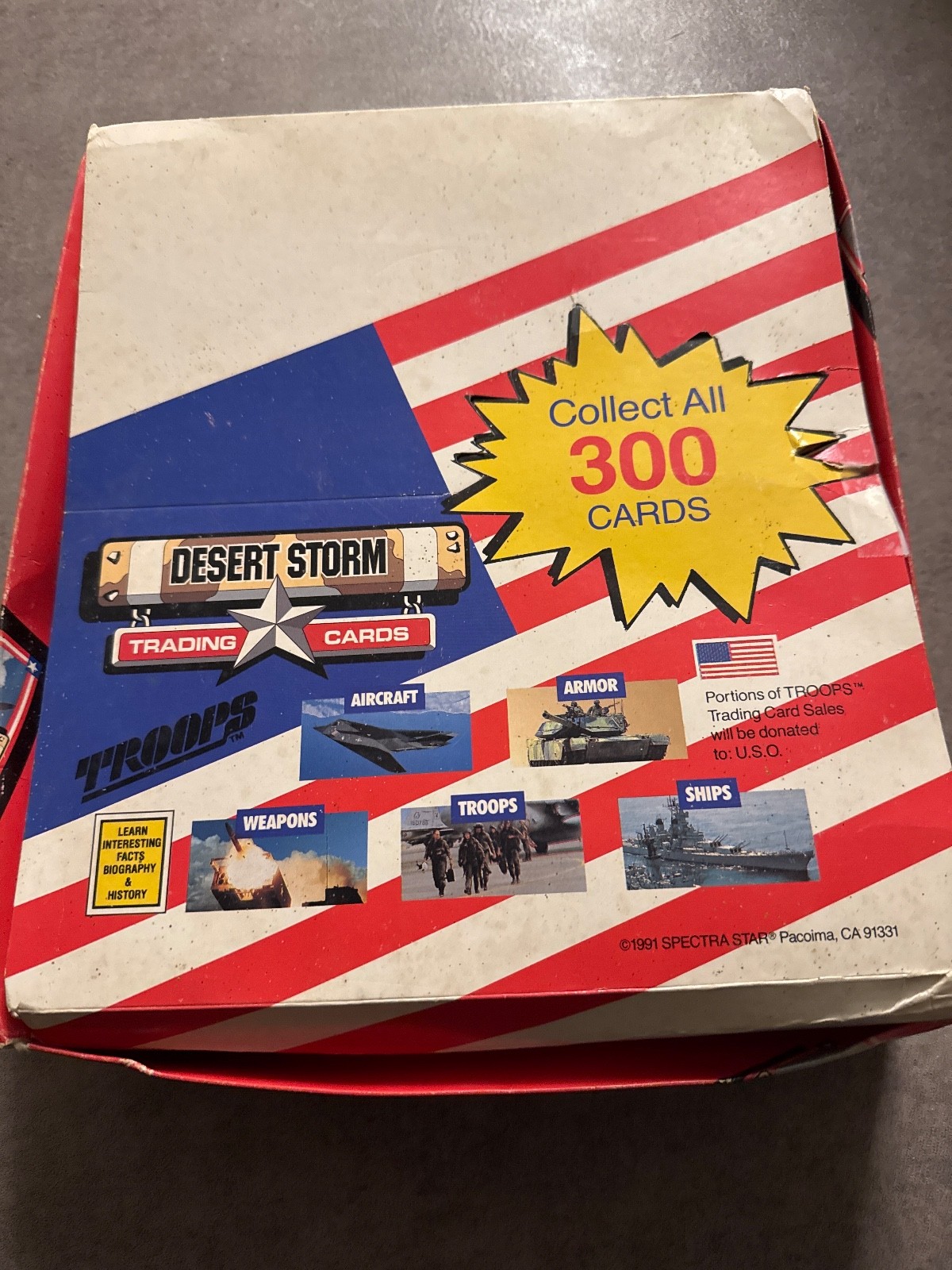 troops Desert Storm Trading Cards 37 sealed packs. w/box