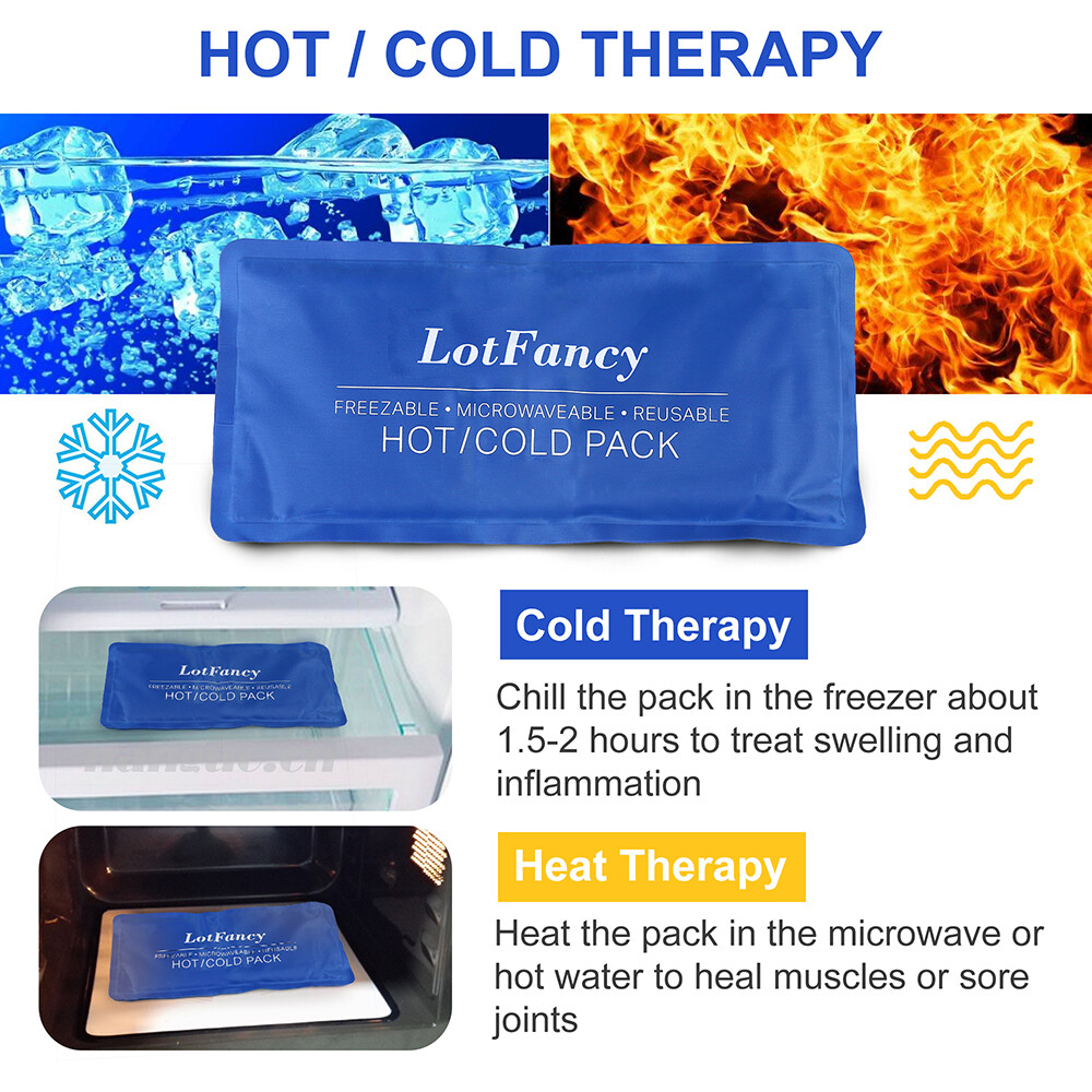 Reusable Ice Pack Gel Wrap Hot Cold Therapy Pain Relief For Knee Head Neck Ankle