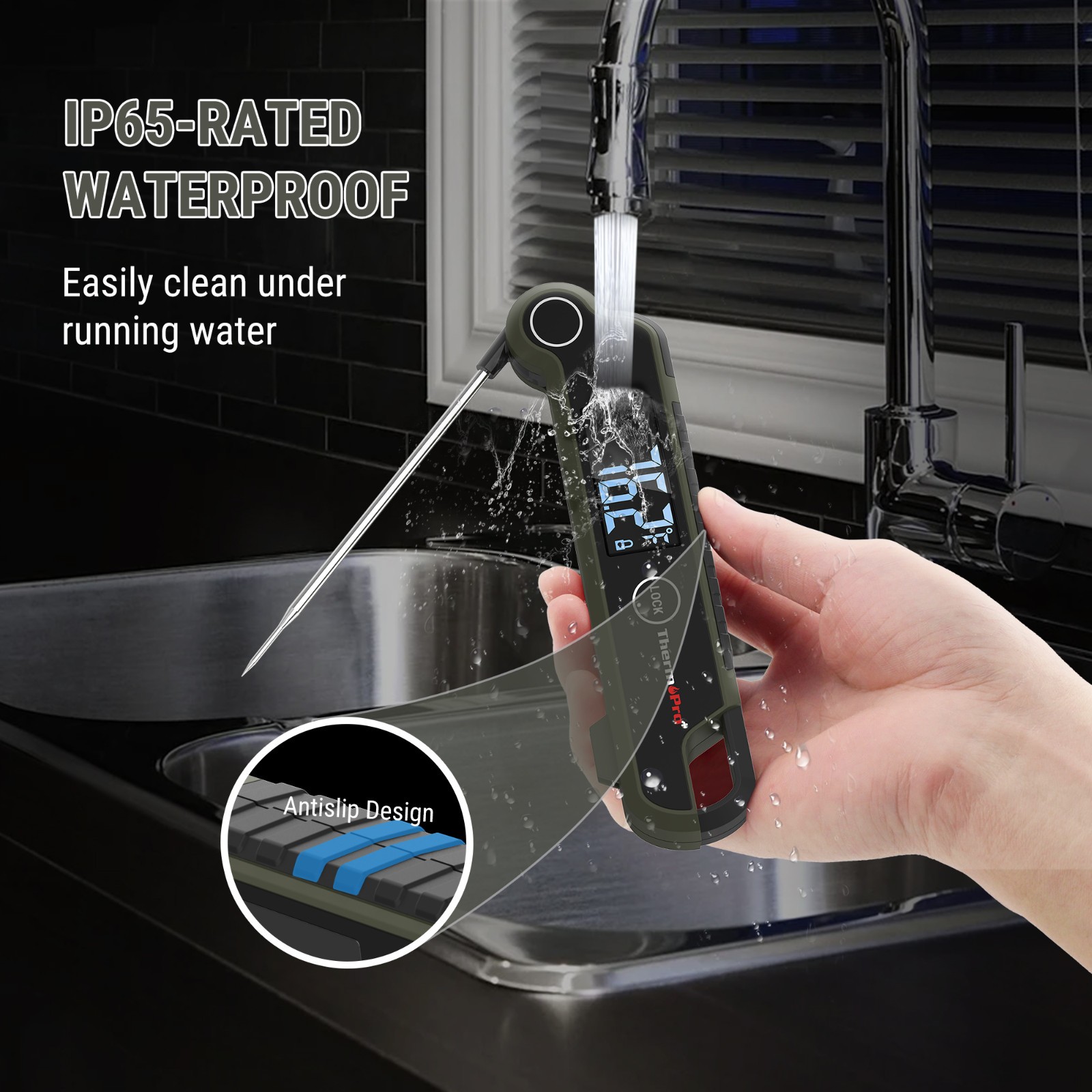 ThermoPro TP620W Meat Thermometer Instant Read Digital Cooking Thermometer Grill