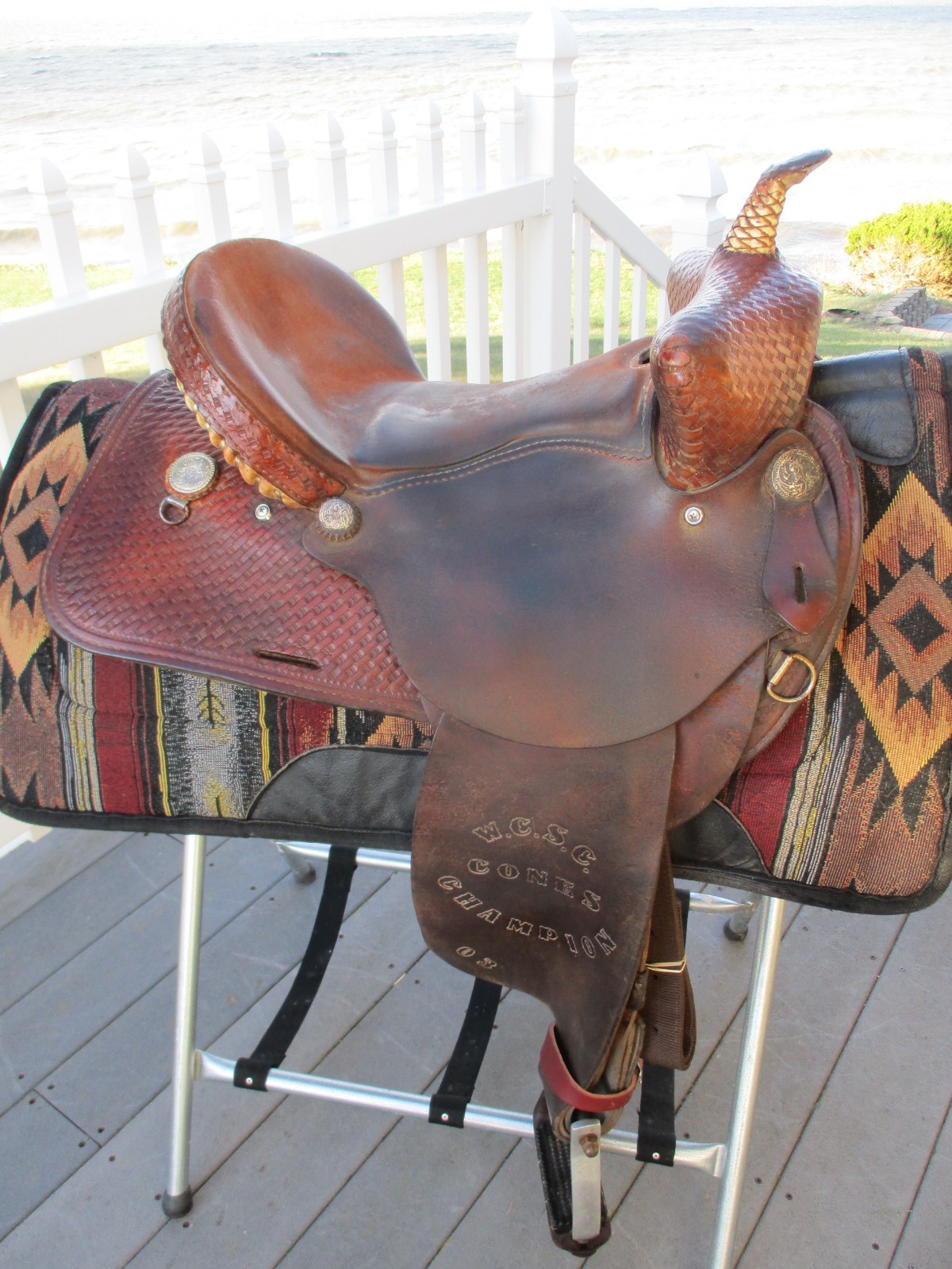 15'' FQH BARS #425 DAKOTA SADDLERY WESTERN BEAR TRAP BARREL SADDLE