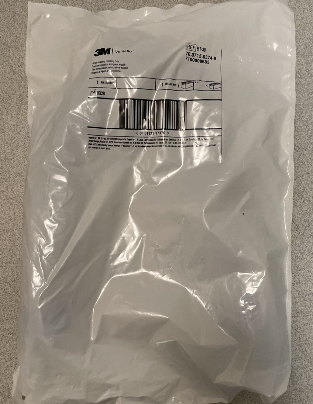 New 3M Versaflo BT-30 Heavy Duty Neoprene Rubber Tube OEM in Packaging.