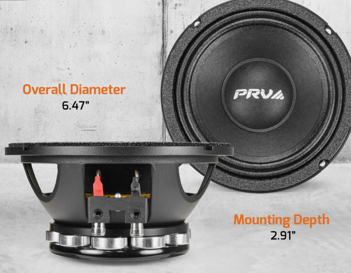 PRV Audio 6MR500-NDY-4 Midrange Neodymium 6.5" Speaker 4 Ohm Speaker 500W
