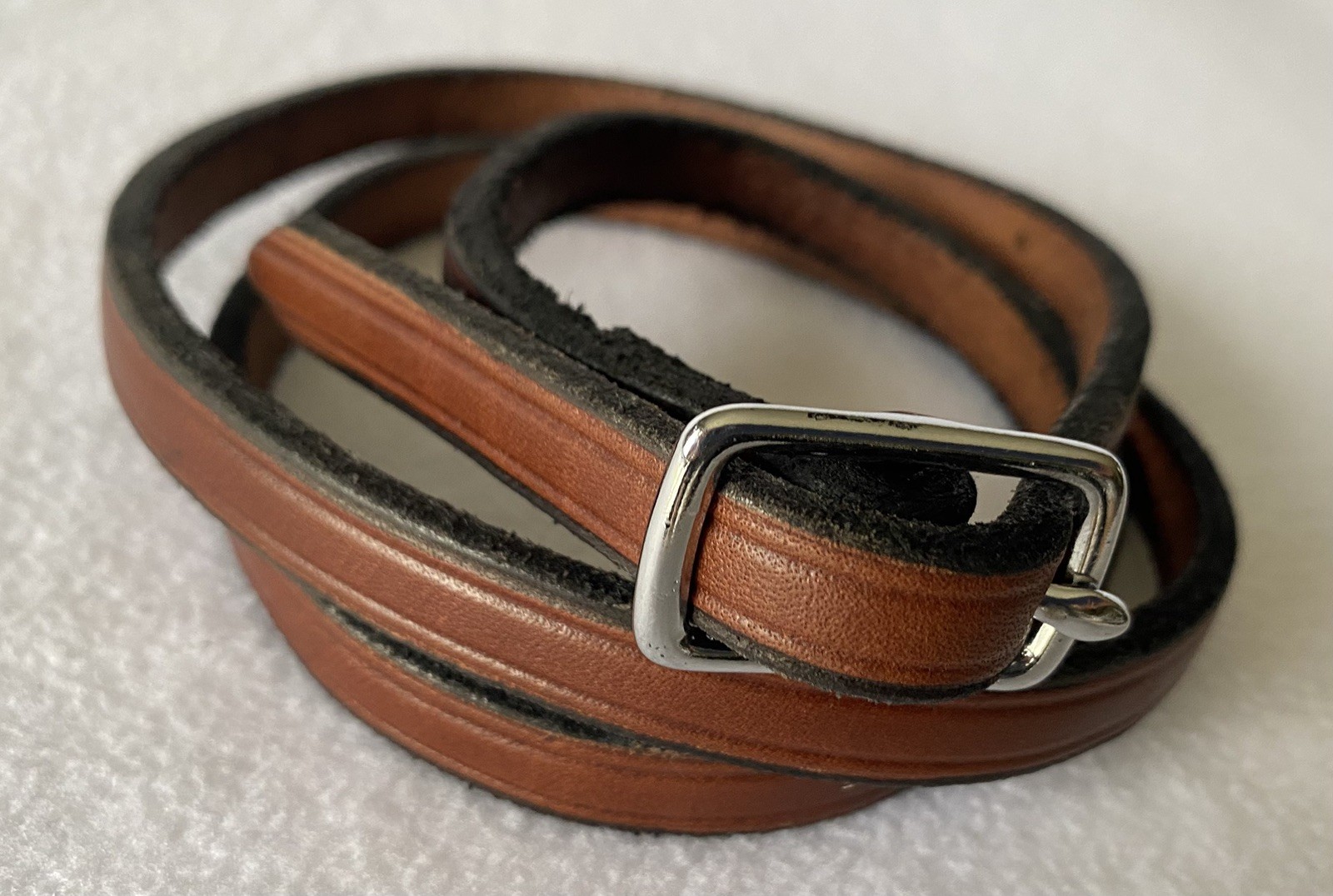 NEW Top Grain MEDIUM Oil LEATHER Replacement Bridle THROATLATCH Strap 45"x 1/2"