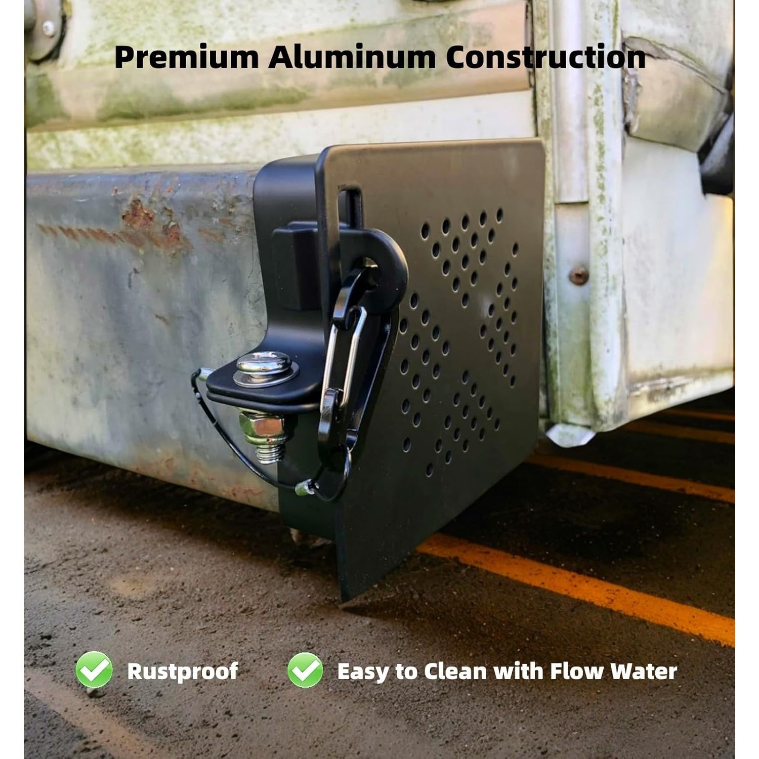 2PCS Aluminum RV Bumper End Cap for 4x4 Inch Square Camper Bumpers Plug