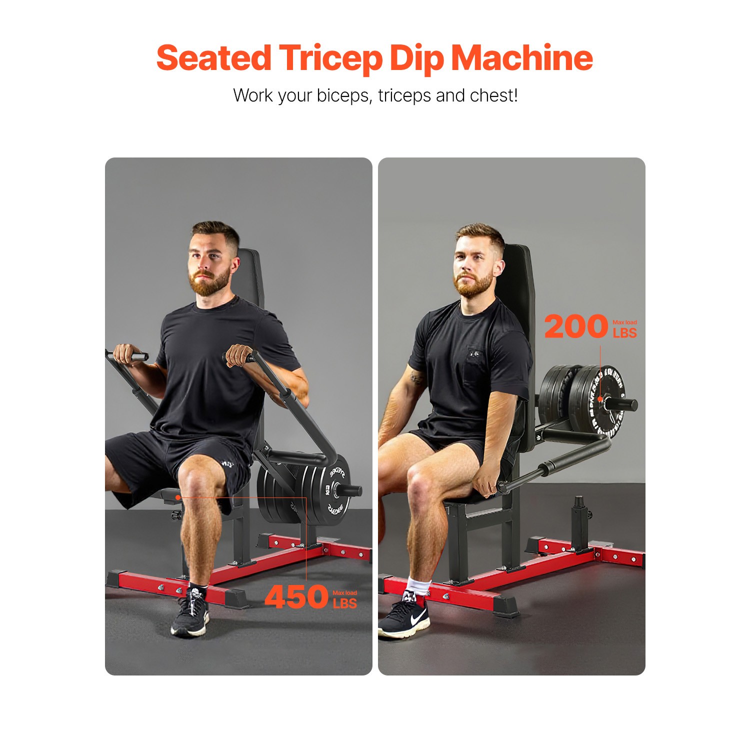 Seated Dip Machine Tricep Bicep Press Down Equipment Chest Training Cable