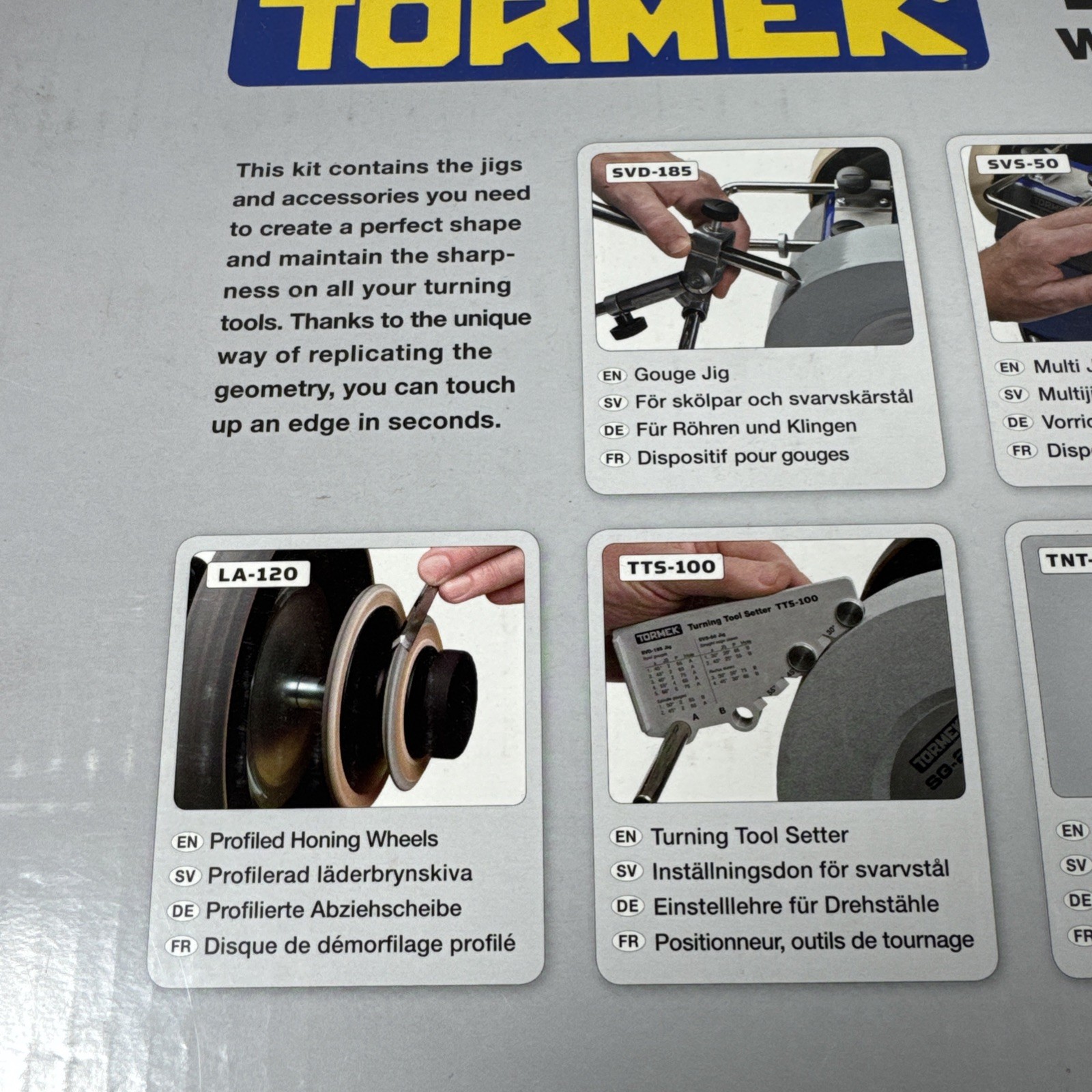 Tormek TNT-708 Woodturner’s Sharpening Kit – Complete Set, With Accessories