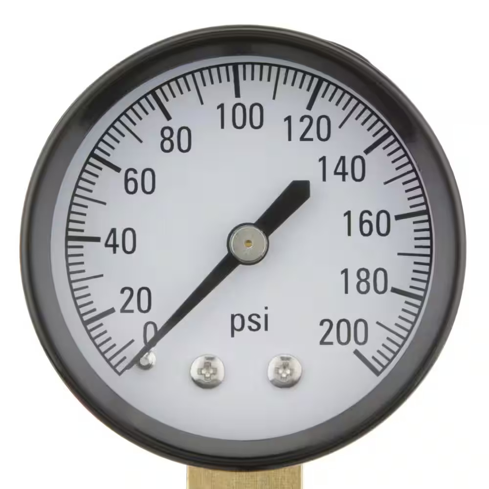 200 PSI Pressure Gauge with 1/4 In. Lower Connection