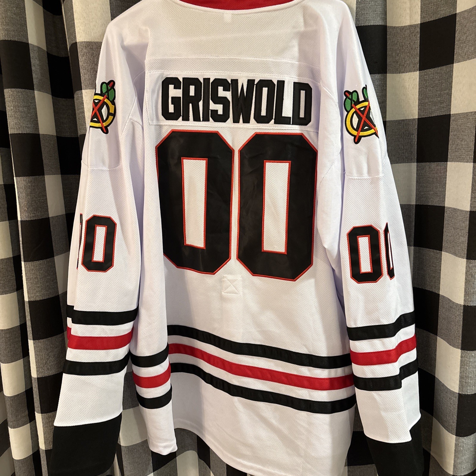 Chicago Blackhawks Jersey Mens XXXL, Clark Griswold Christmas Vacation Hockey 00