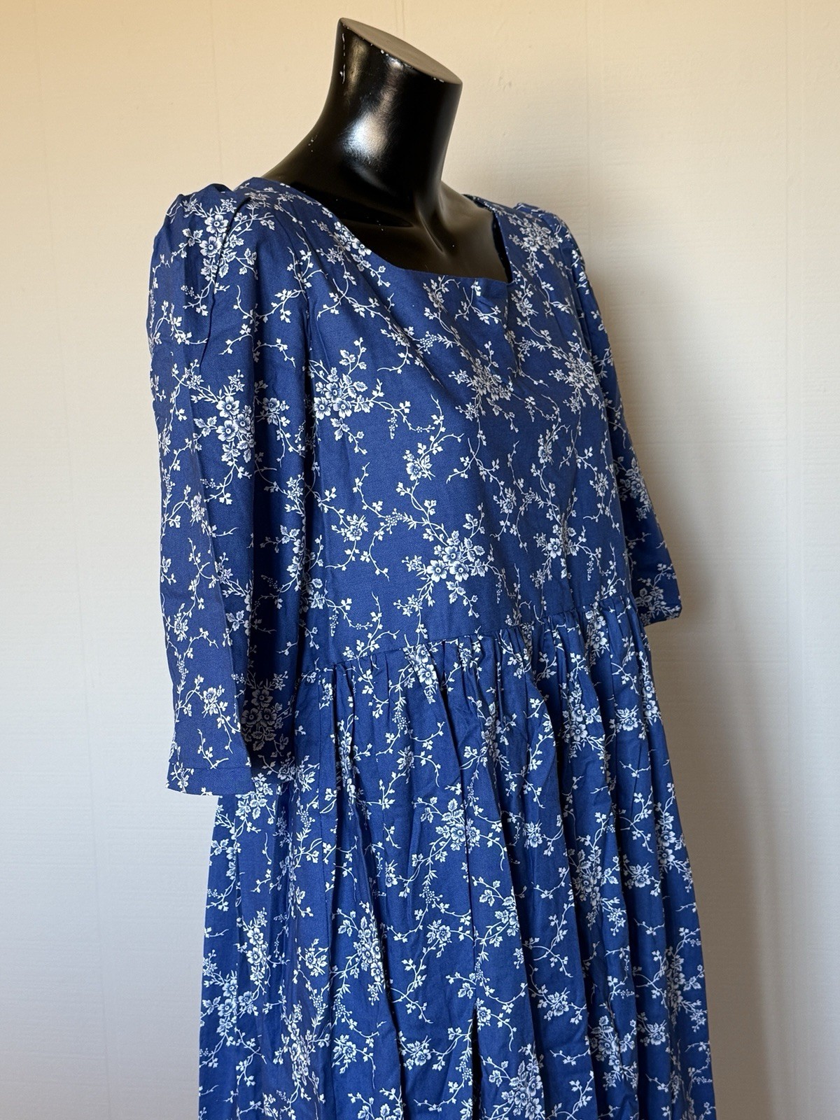 NEW Colonial Williamsburg Reproduction Ball Gown Dress Blue Floral Women’s 9/10