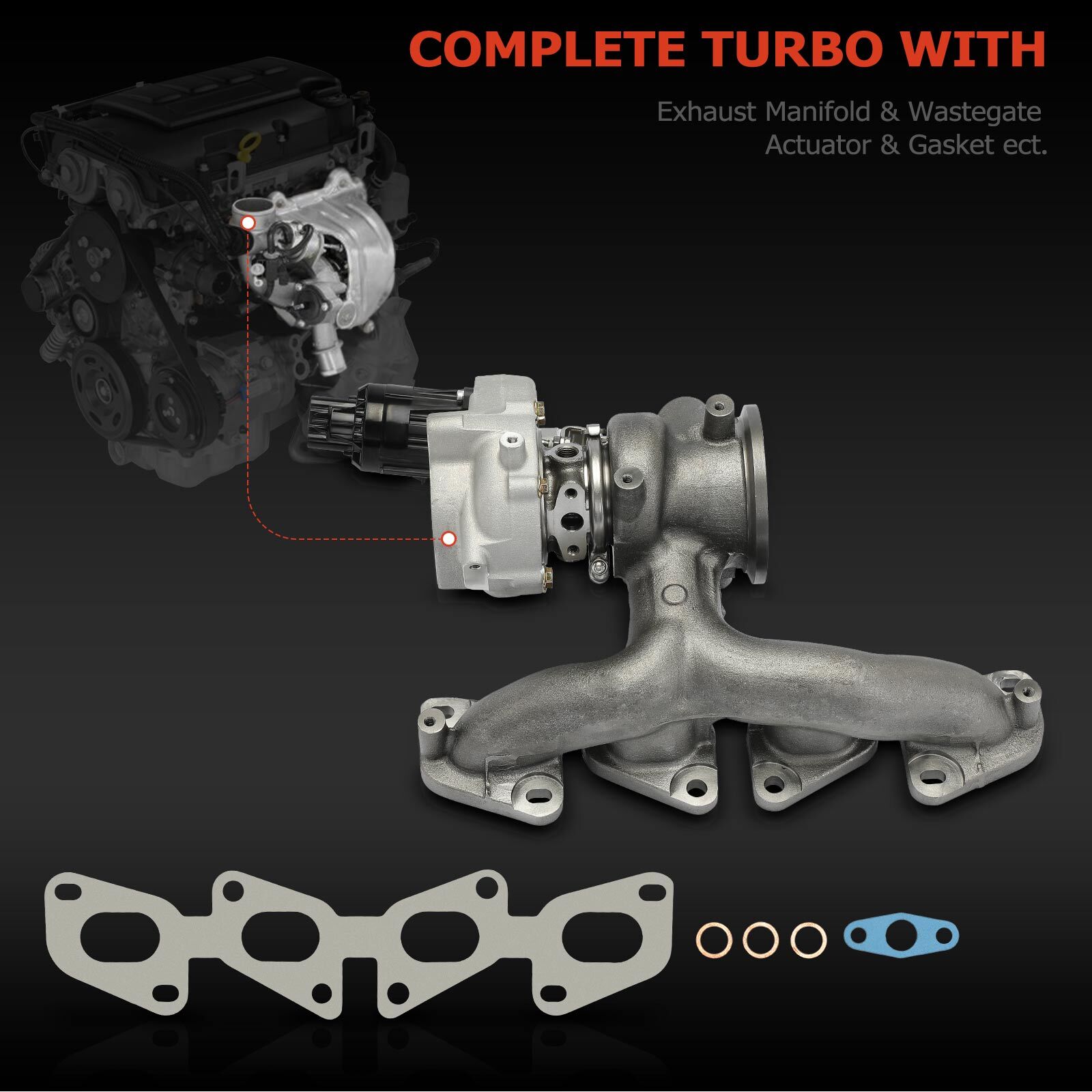 Turbo Turbocharger for Nissan Juke 2016-2017 Sentra 2017-2019 L4 1.6L MGT1446SZ