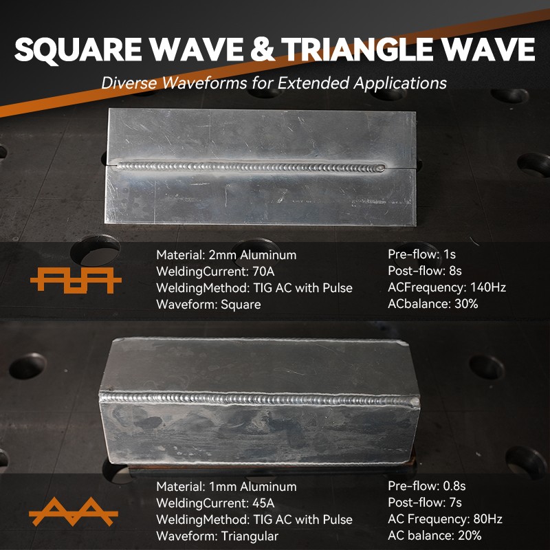 ARCCAPTAIN TIG Welder AC/DC 200Amp 7 in 1 Welding Aluminum TIG Welder 110V/220V