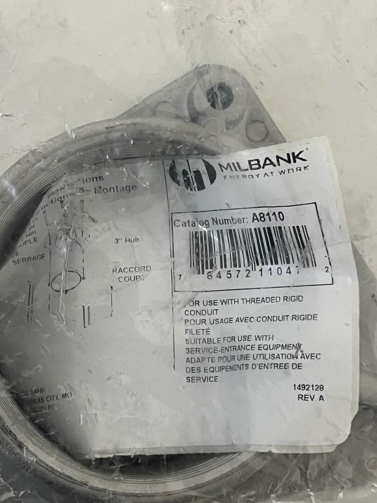 MILBANK A8110 / A8110 3" HUB NEW OPEN BOX