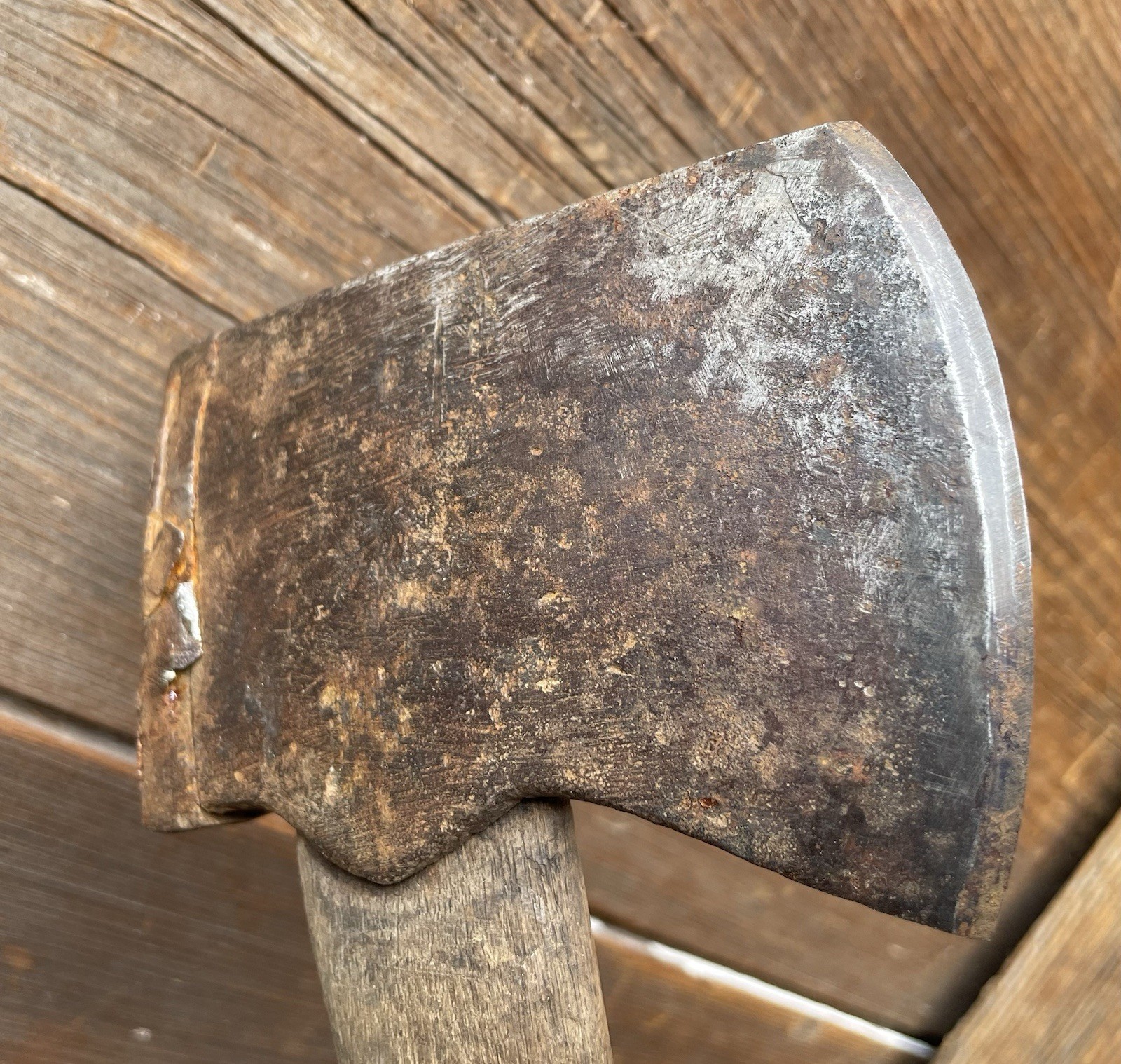 Revolutionary War 18th Century Nice Forged Iron Belt Axe Orig Handle ~ Rare