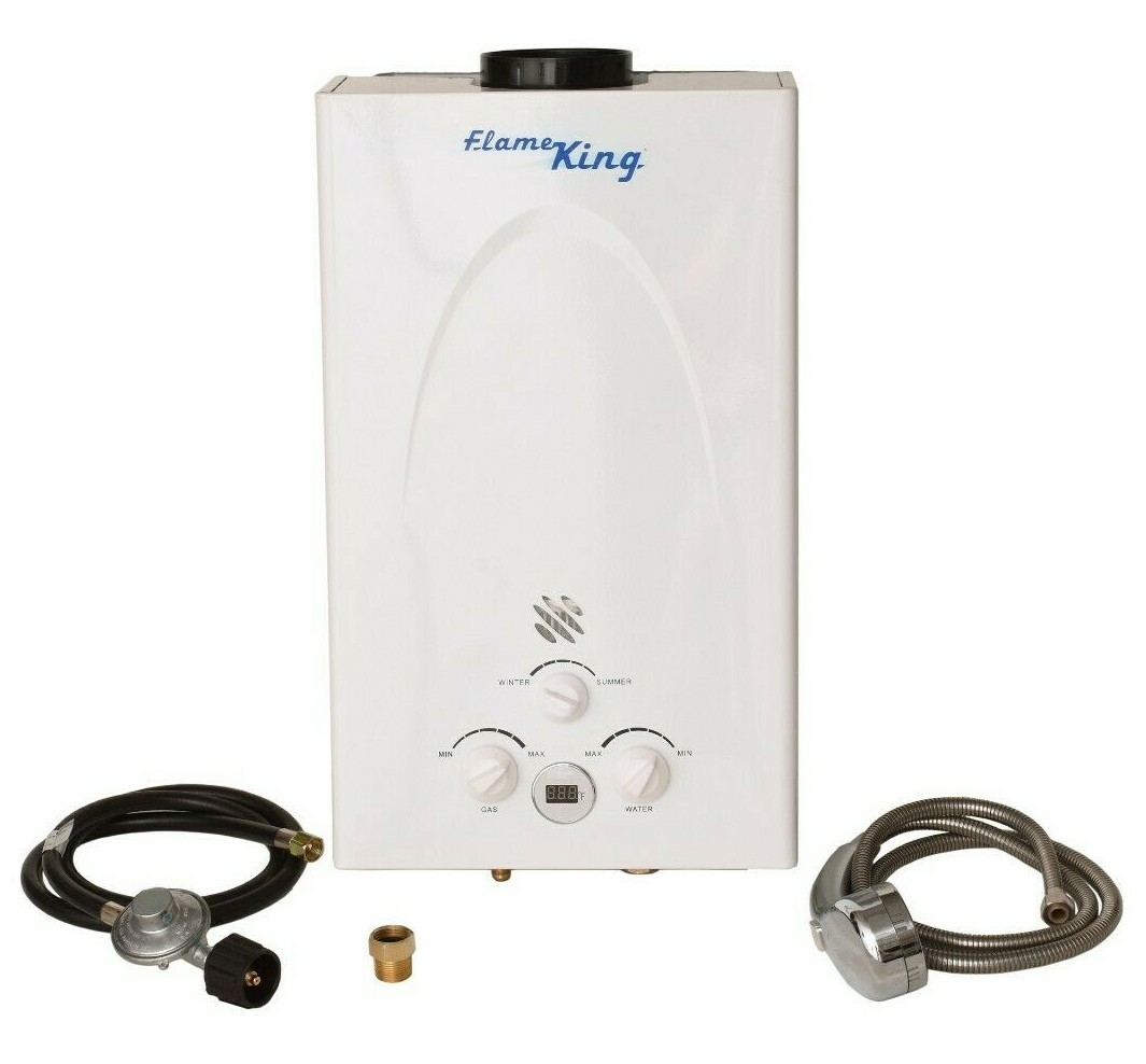 10L 2.64GPM Hot Water Heater Propane Gas Instant Tankless Boiler Shower Kit