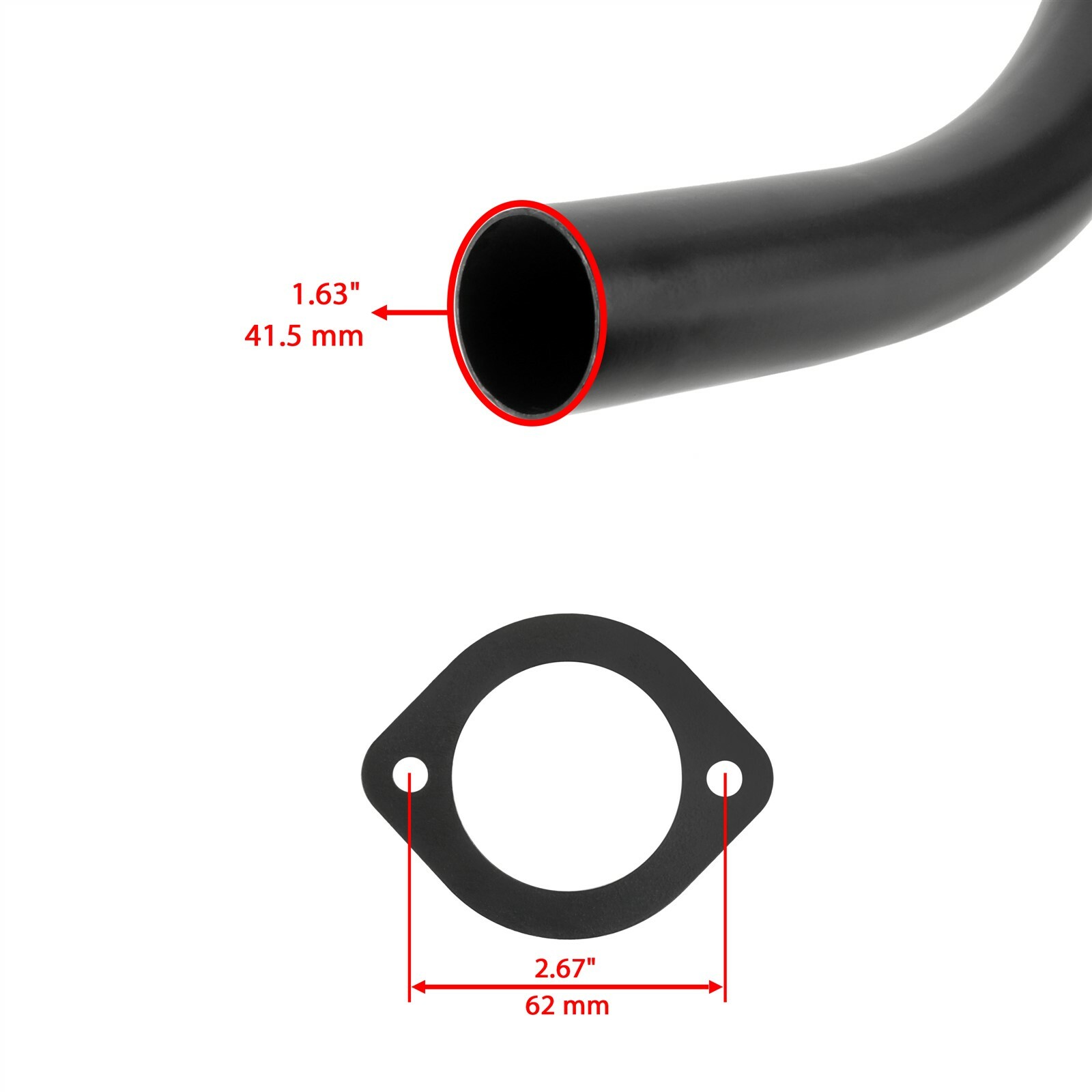 Fits Yamaha Warrior 350 Exhaust Muffler w/ Pipe Gasket YFM350X 1987-2004