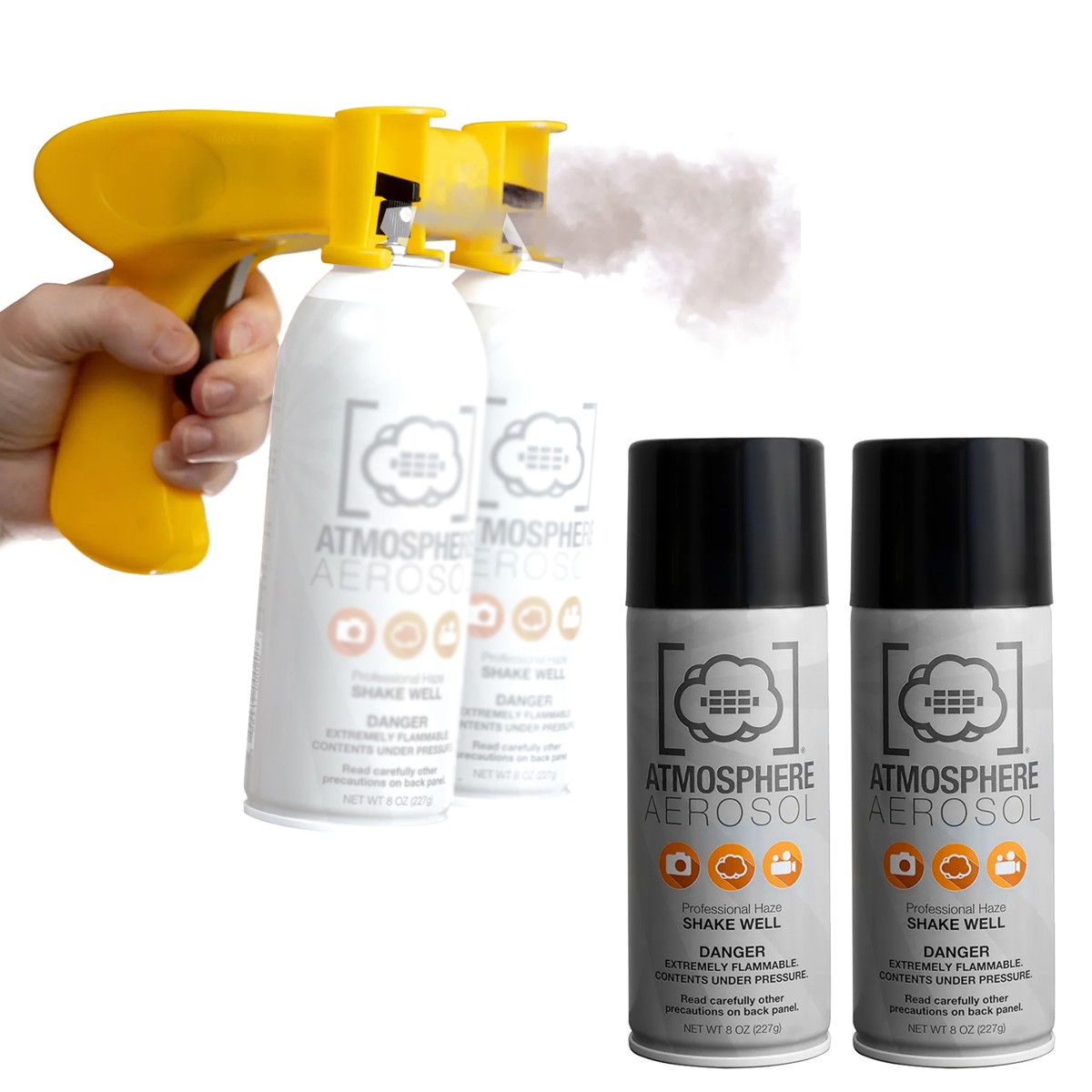 Atmosphere Aerosol 8oz Haze/Fog Spray for Photographers and Filmmakers, 2-Pack,