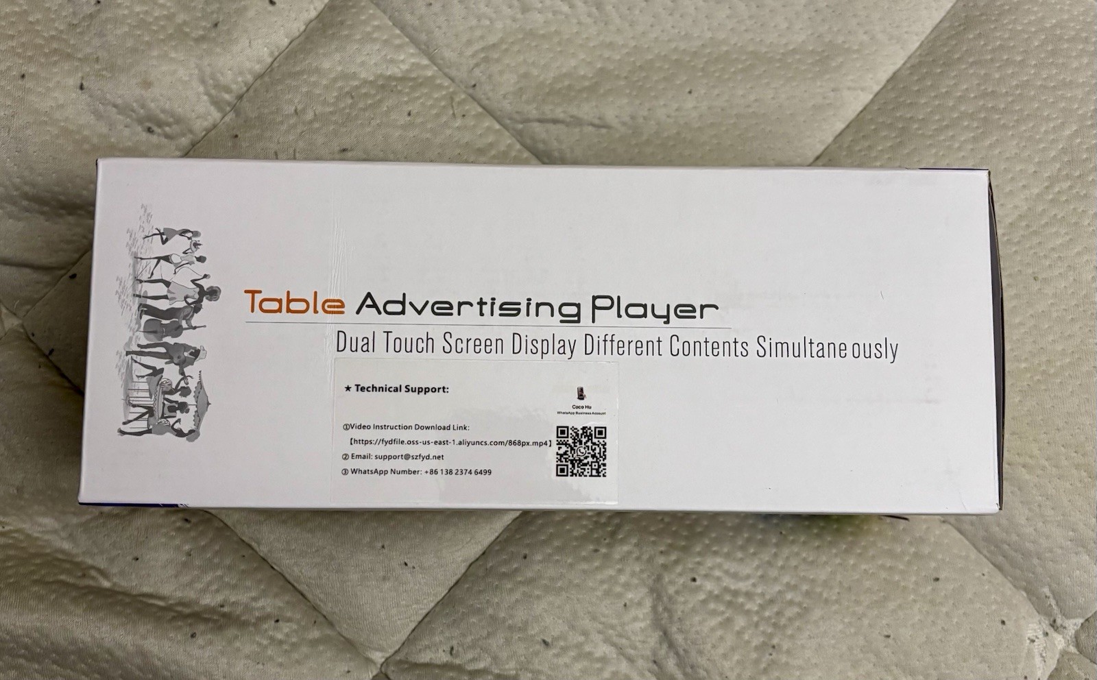 Dual Screen Stand Player Restaurant Table Advertising Digital Menu Display WiFi