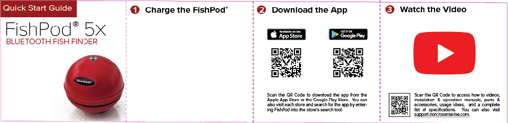 HawkEye FISHPOD® 5X BLUETOOTH WIRELESS CASTABLE SMART PHONE FISH FINDER