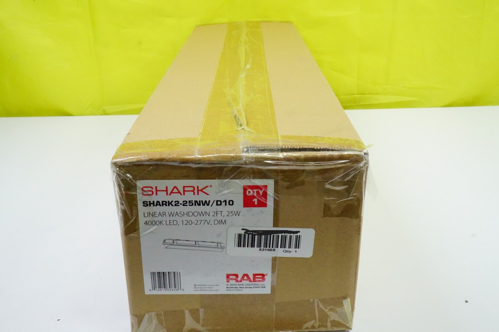 RAB, Shark2-25W/D10, LED Light Washdown Linear 2ft 25w 5000k 120-277v Hazardous