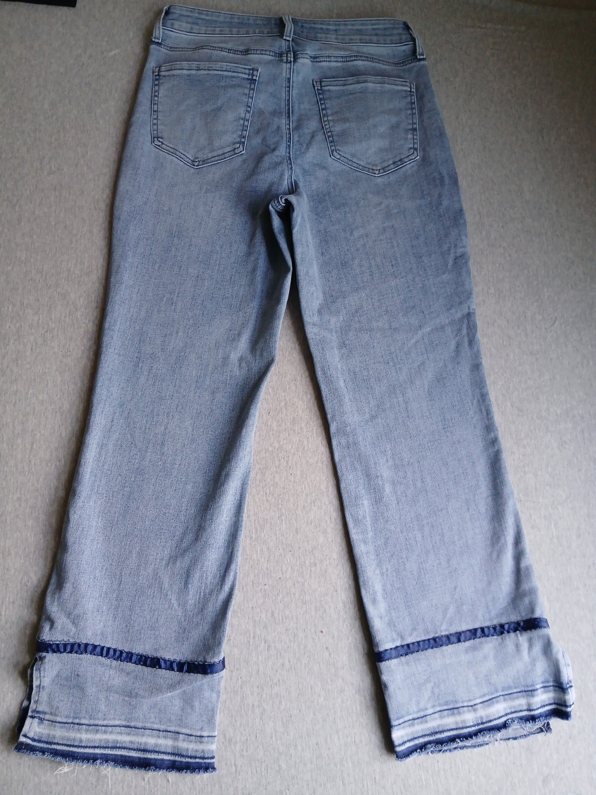 NYDJ Jeans 6 Marilyn Straight Lift Tuck High Rise Straight Stretch Slit Boho