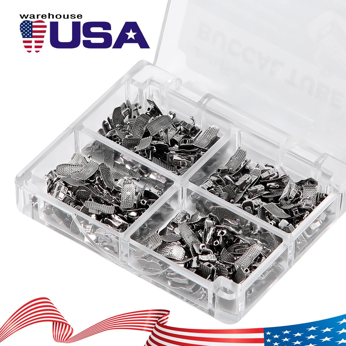 200pcs Tubos Bucales adheribles para ortodoncia Dental Roth MBT 022/18 1er Molar