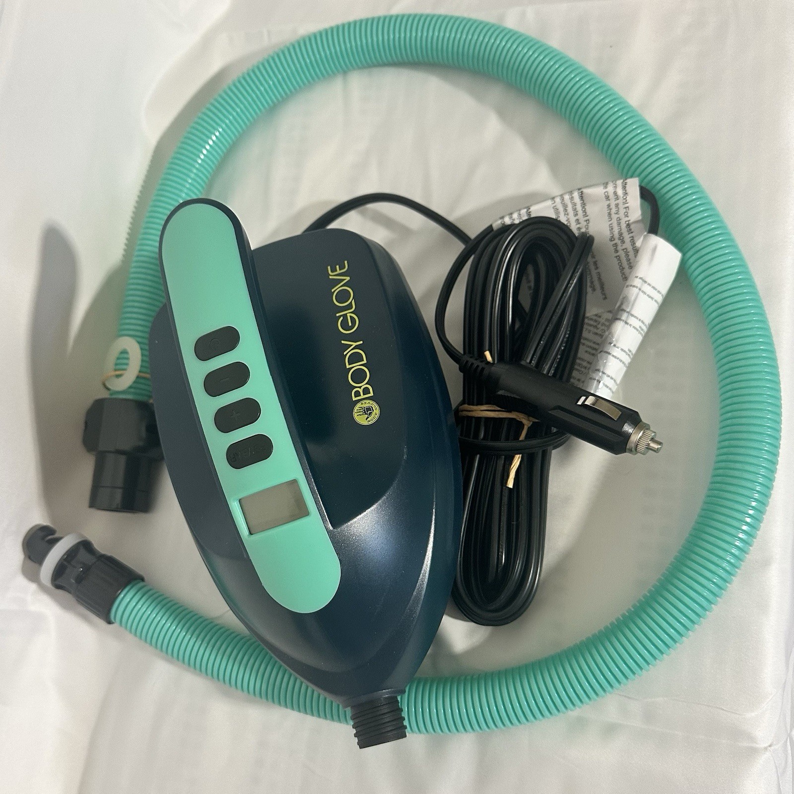 Body Glove 12V Electric SUP Pump – Auto-Stop, 16 PSI, Car Adapter, Paddle Board