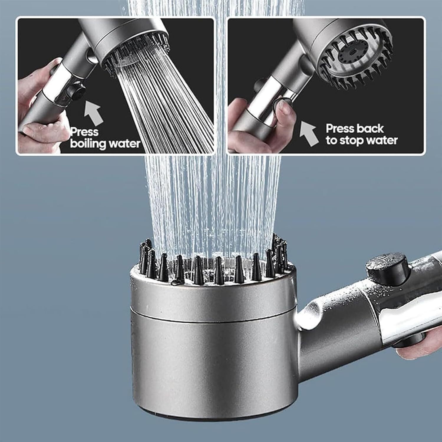 Ion Drops Filtered Showerhead with Hose - Handheld Shower Head for Enhanced Wate