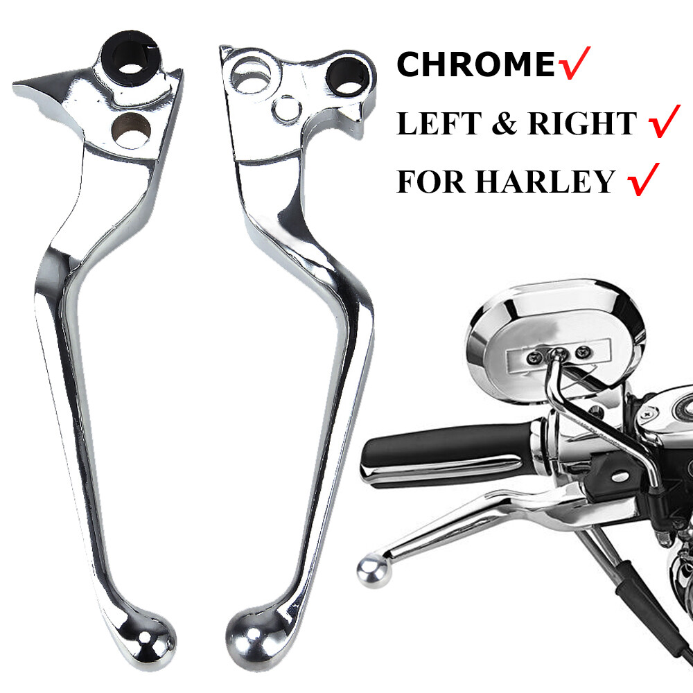 NEW Chrome Clutch Brake Lever Hand Levers Handbrake For Harley Road King Softail