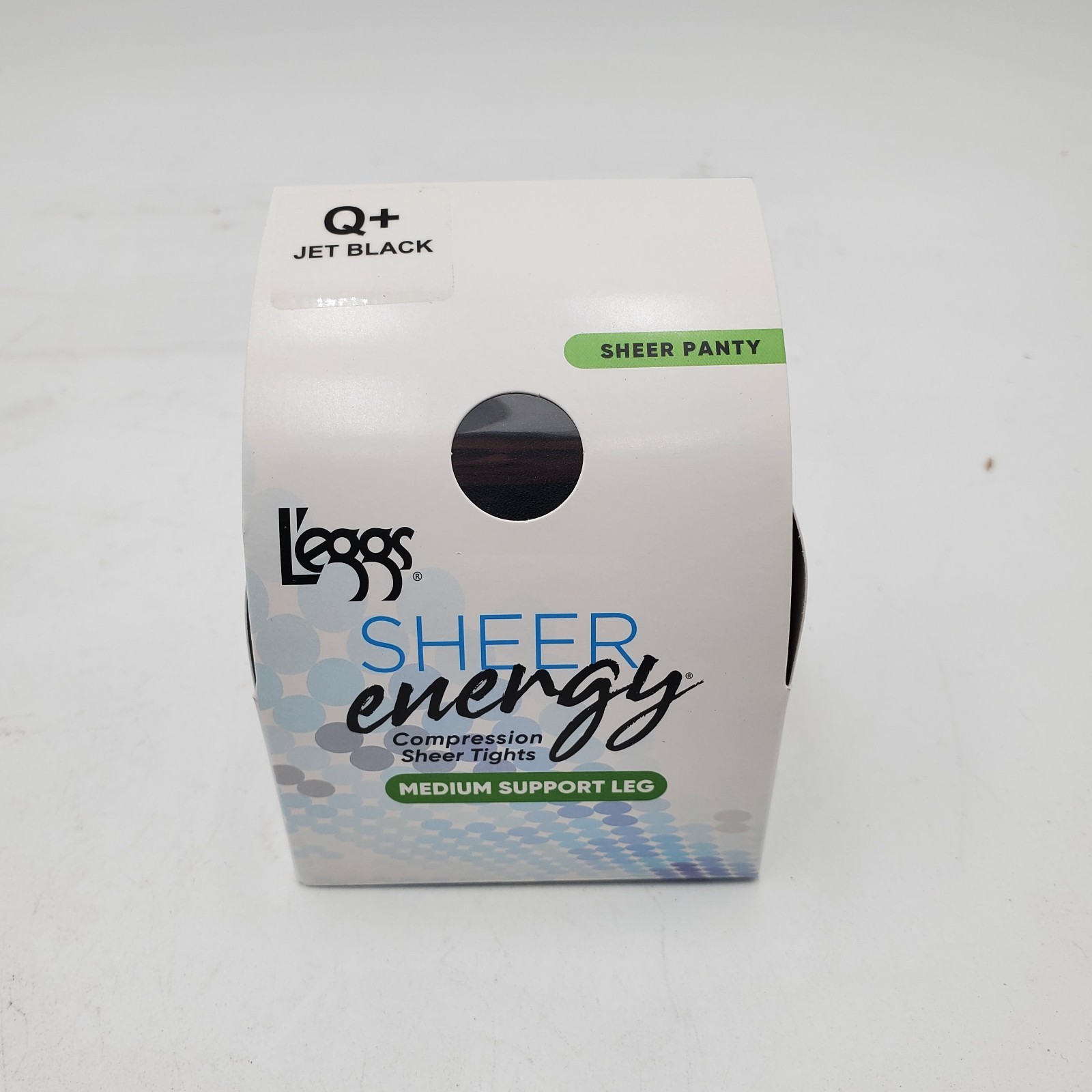 3 Pairs Leggs Sheer Energy Q+ Queen Plus XXL Jet Black Pantyhose Sheer Panty