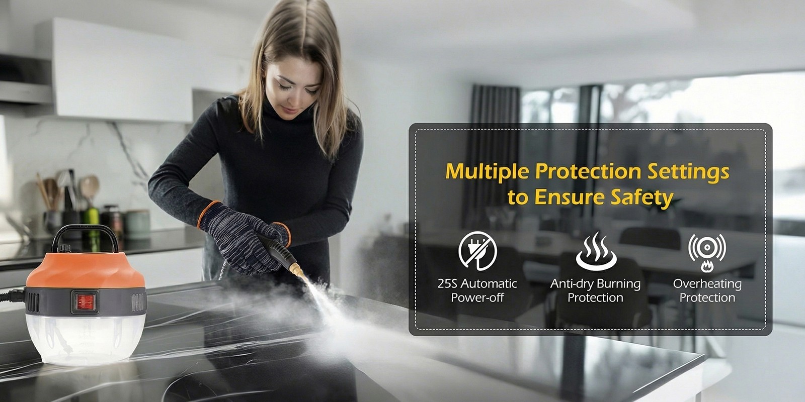 3800W High Pressure Steam Cleaner Household Car Steam Cleaner Cleaning Machine