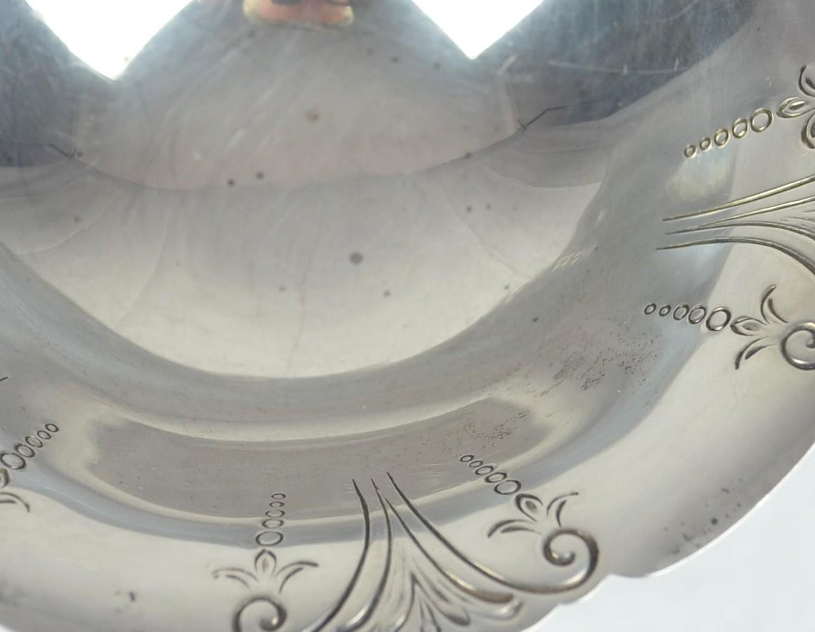 VINTAGE CLARENCE A VANDERBILT STERLING SILVER COMPOTE PEDESTAL DISH c1930's - 5"