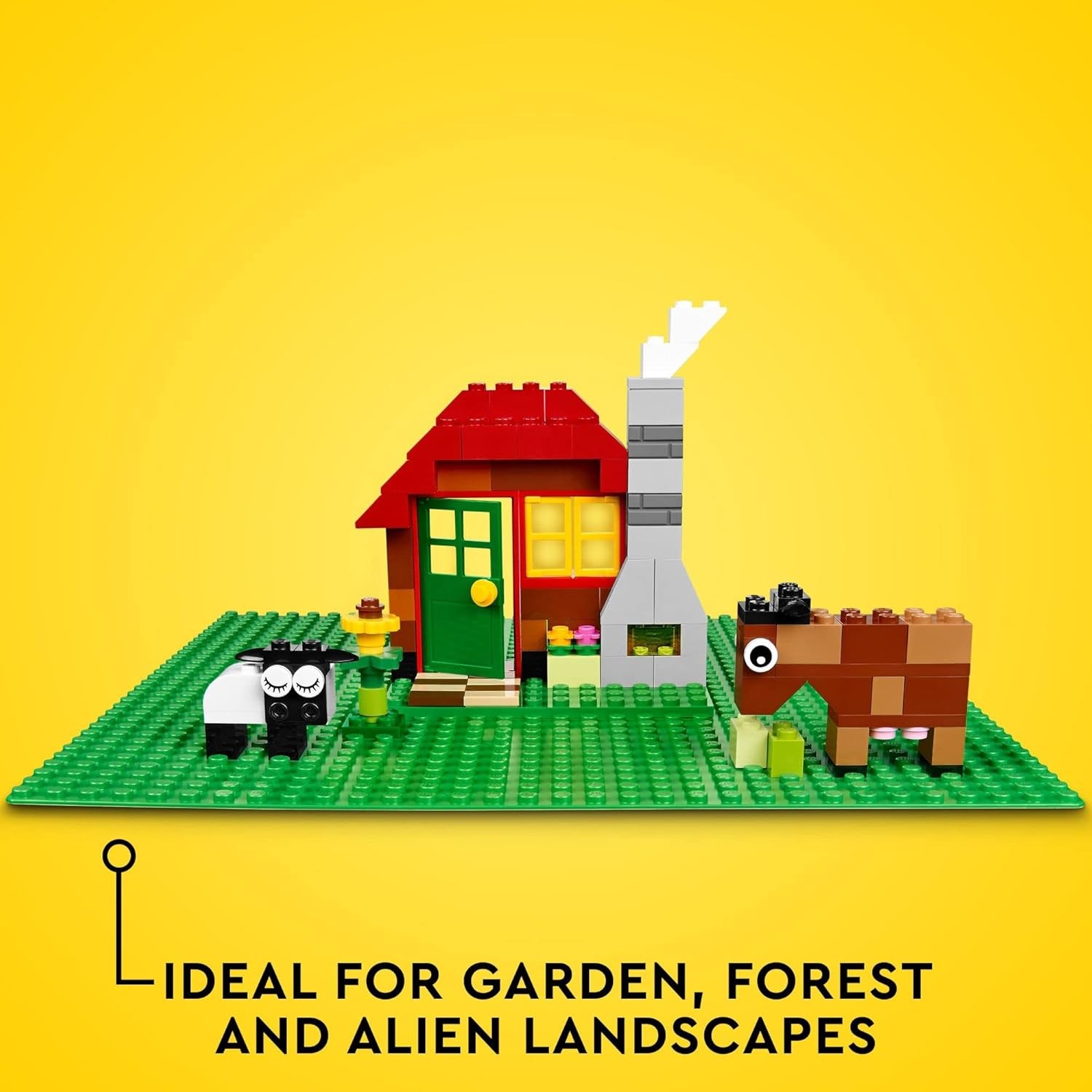 LEGO Classic Green Baseplate, Square 32x32 Stud Foundation to Build, Play, and D