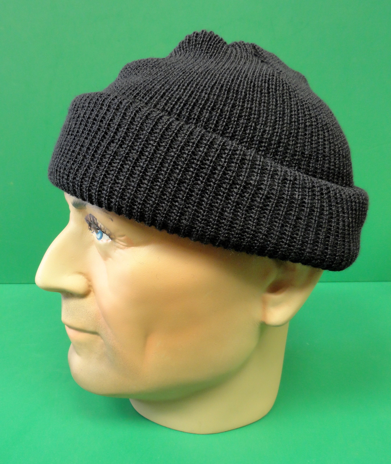 US NAVY BLACK WOOL WATCH CAP- GENUINE US MILITARY ISSUE