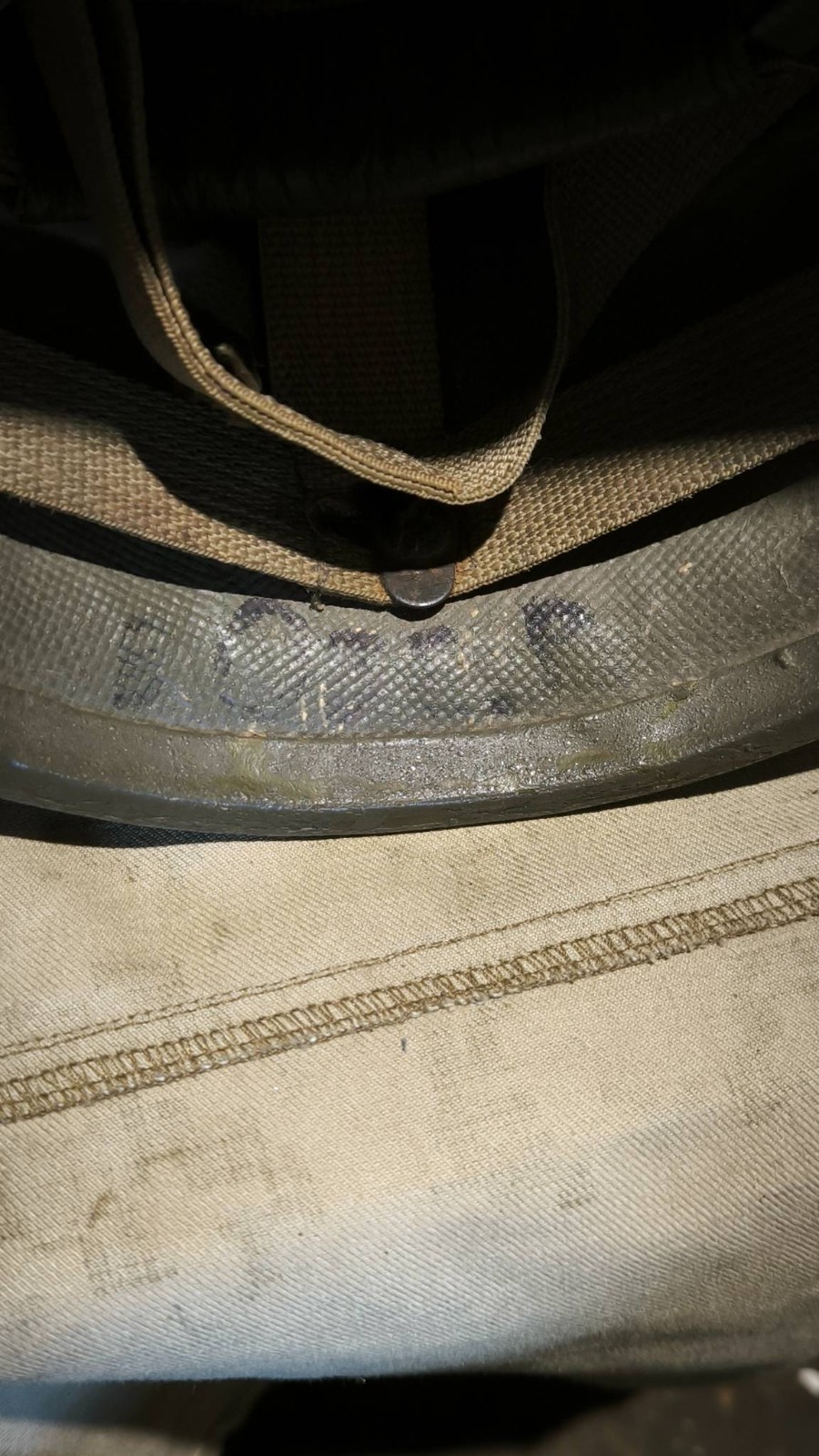 Original helmet of a Russian soldier. Donetsk region, Ukraine